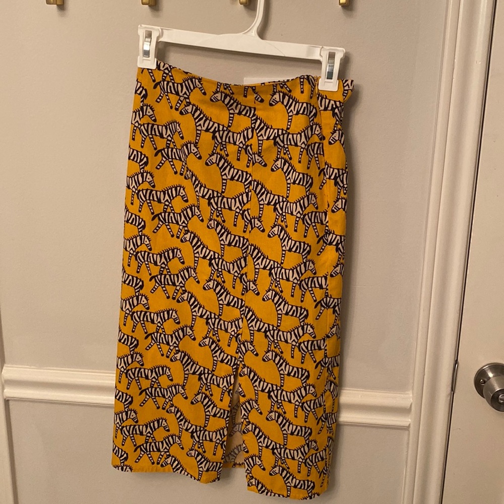 Zebra pencil skirt